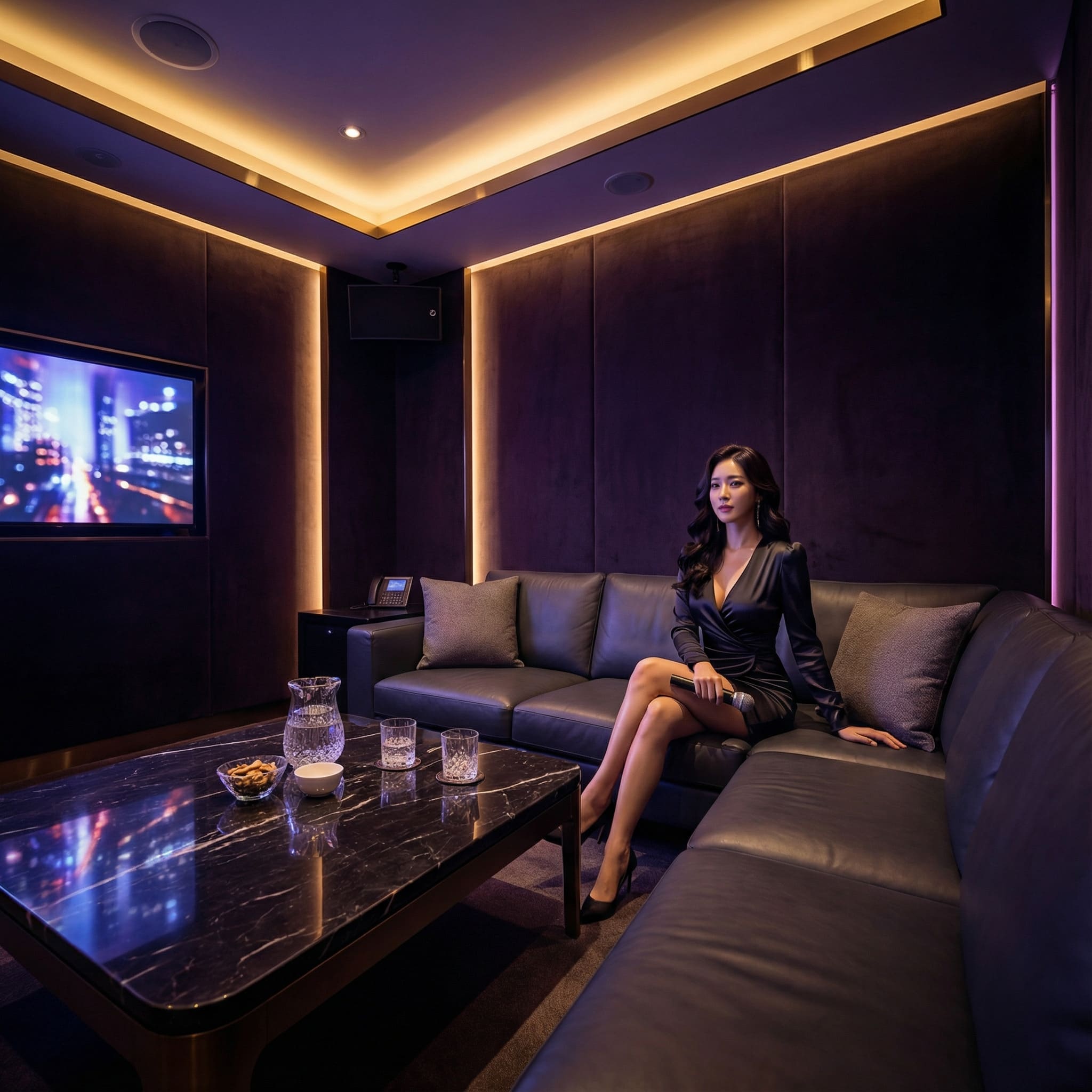 이태원 노래방 룸 내부